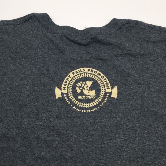 Choo-choo train men’s tee bluish gray size XL - Picture 5 of 8